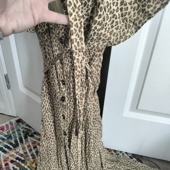 Leopard print Anthropologie dress sz 0 - Picture 13 of 15